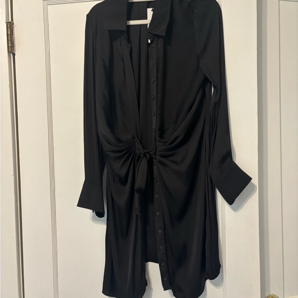 BB Dakota by Steve Madden Black Button-Down Dress